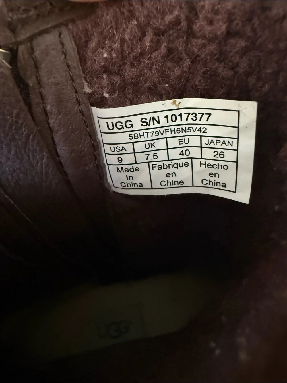 UGG Waterproof “Robbie” Women's Brown Mid-Calf Leather & Wool Boot